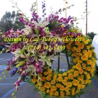 Cat Tuong Flowers Orange County Santa Ana Funeral Arrangement Wreath