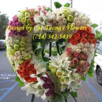 Cat Tuong Flowers Orange County Santa Ana Funeral Arrangement Heart